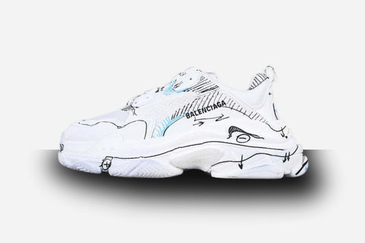 Balenciaga Triple S Beige 'White-Black'
