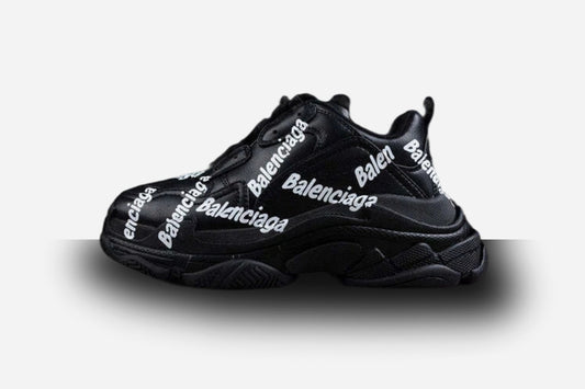 Balenciaga Triple S Black 'Logotype  White'