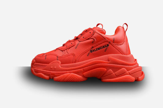 Balenciaga Triple S Red Logo Black