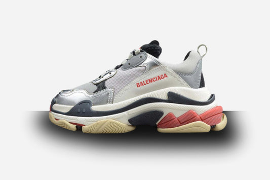Balenciaga Triple S Red Silver 2018