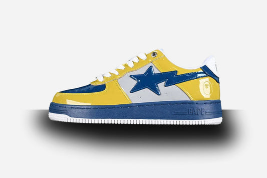 BAPE Bapesta #2 'White Yellow-Blue'