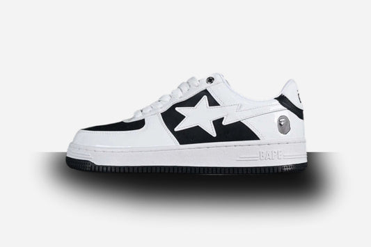 BAPE Bapesta #6 'Patent Leather Pack White-Black'