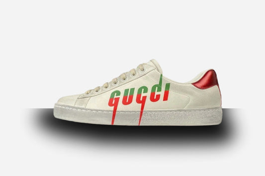Gucci Ace 'Distressed ' Witte Red