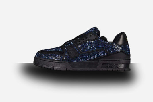 Louis Vuitton Trainer Blue Crystals