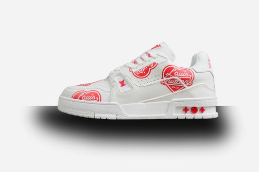 Louis Vuitton Trainer Made Love LV White Red