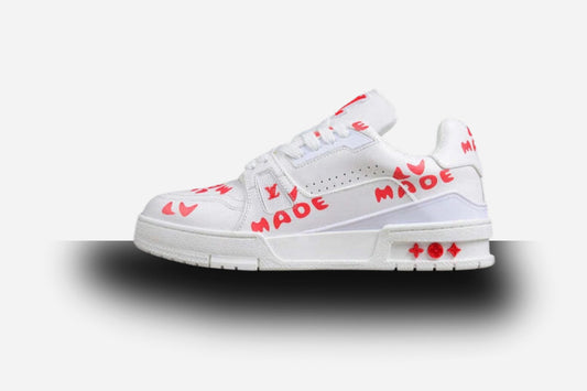 Louis Vuitton Trainer Made LV White Red