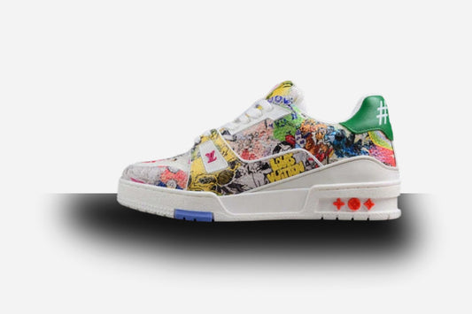 Louis Vuitton Trainer White Comic