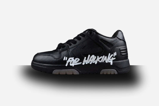 Off-White Out Of Office OOO "For Walking" Low Tops Black White