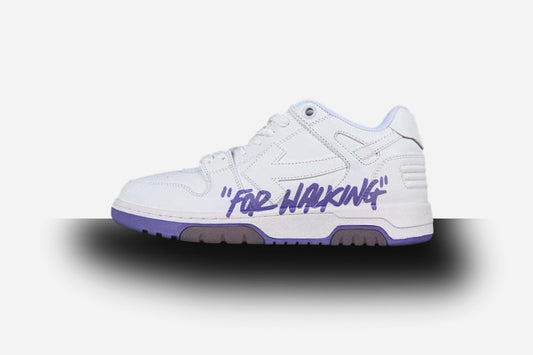 Off-White Out of Office OOO "For Walking" Low Tops White Lilac