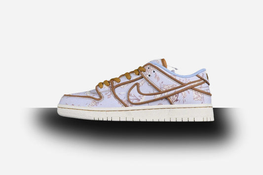 SB Dunk Low Premium Football Grey/Coconut-Khaki-Flat Gold-Sail