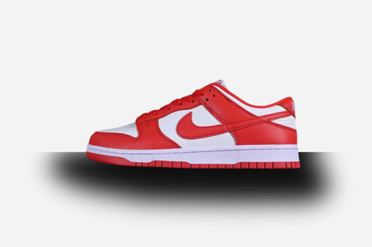 SB Dunk Low White/University-Red