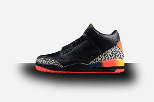 Air Jordan Retro 3 X J Balvin  Rio Black/Orange-Grey