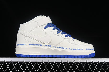 Air Force One Mid 07 X Uninterrupted White-Blue